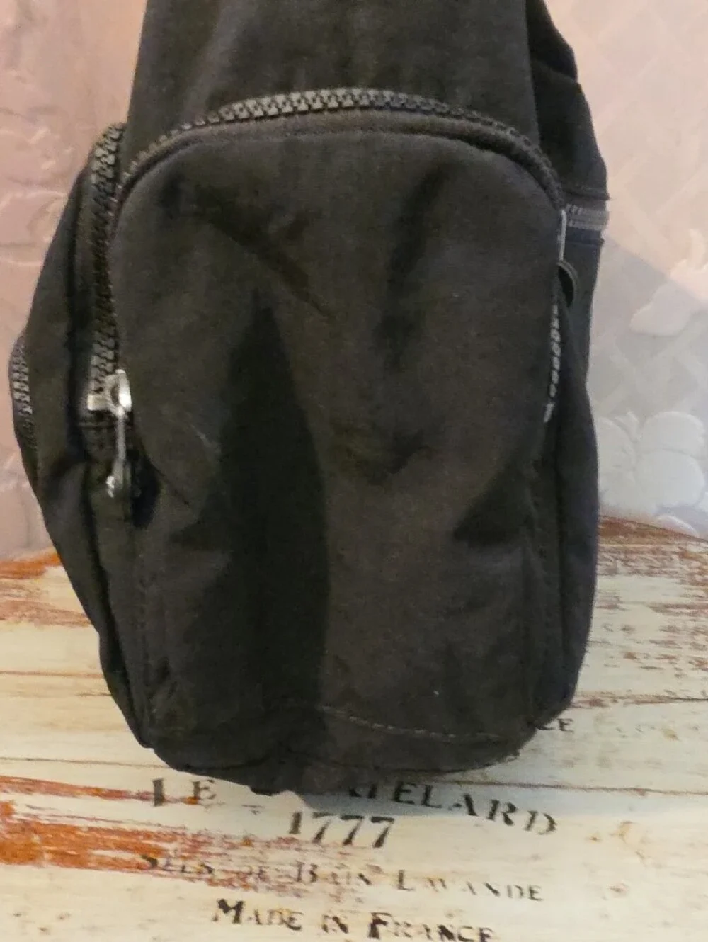 Kipling Black Hobo Shoulder Bag with Multiple Zips